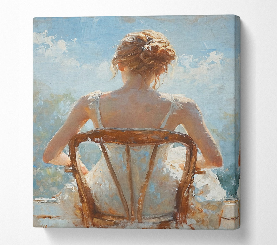  A Canvas Print of Painting Of Girl In A Chair Canvas Art