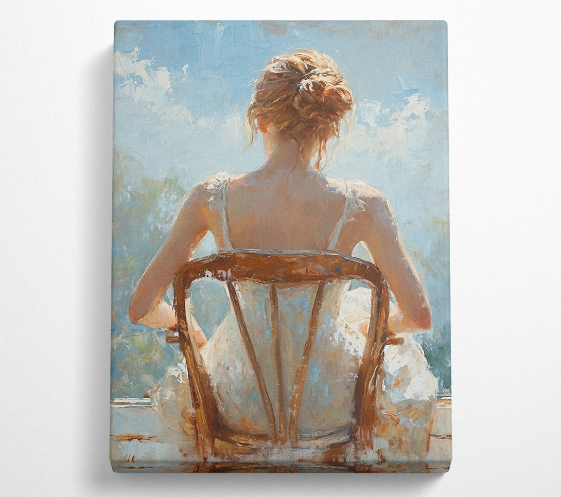 A Canvas Print of Painting Of Girl In A Chair Canvas Art