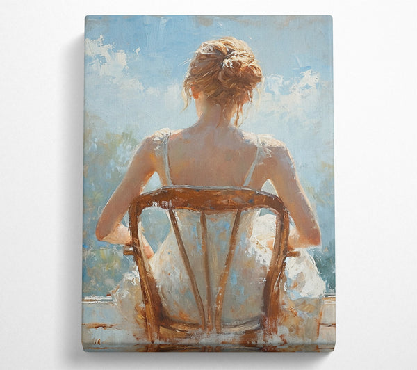  A Canvas Print of Painting Of Girl In A Chair Canvas Art