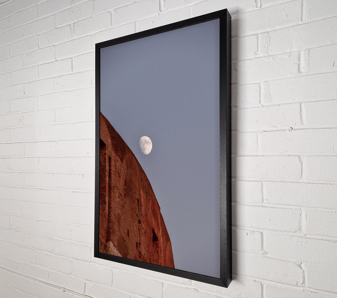  A Canvas Print of Red Brick Moonrise Canvas Wall Art