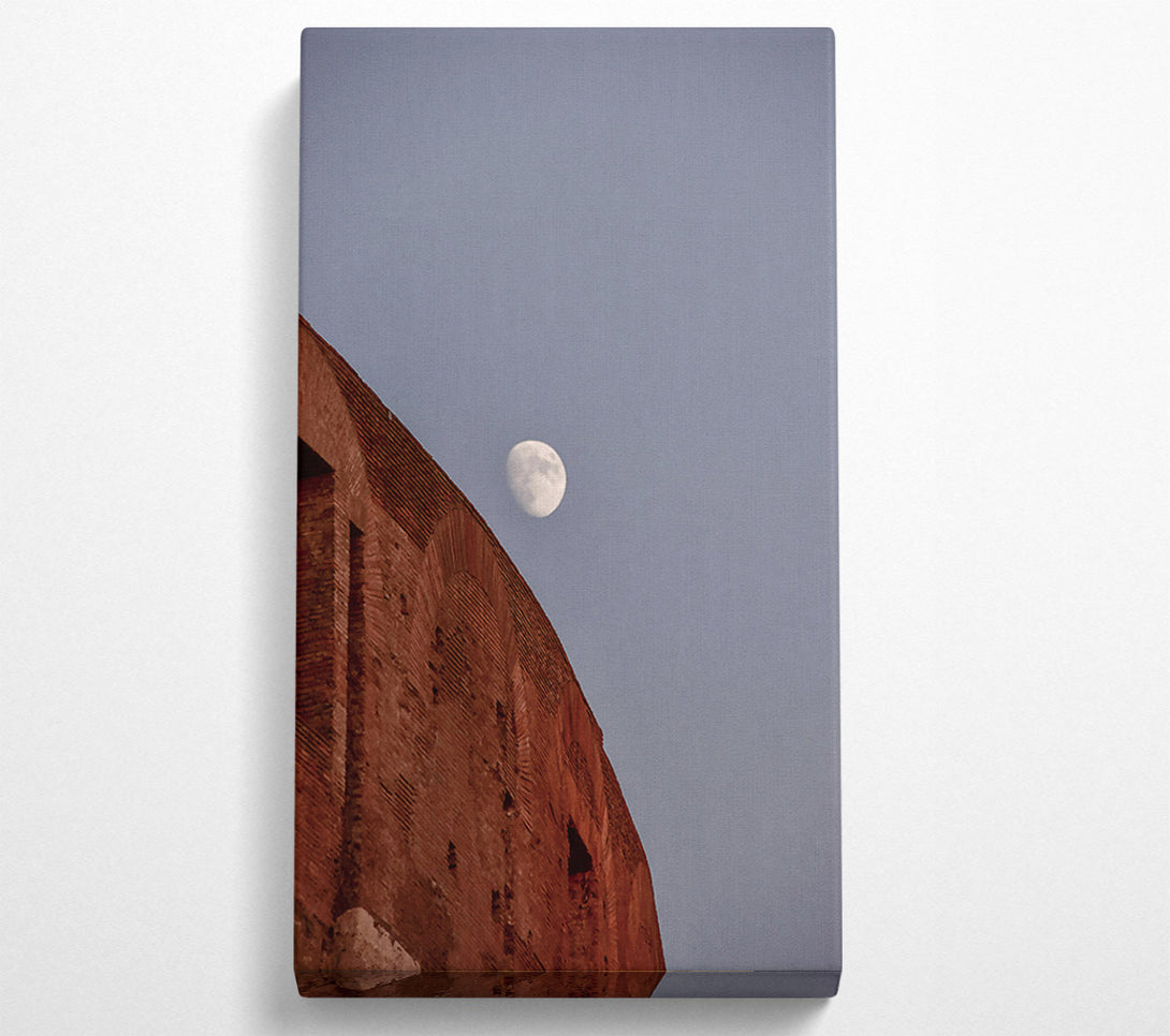  A Canvas Print of Red Brick Moonrise Canvas Wall Art
