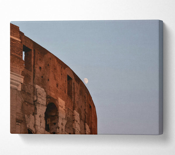  A Canvas Print of Russet Walls And Moon Canvas Print