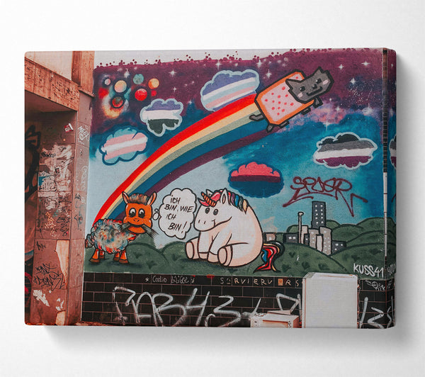  A Canvas Print of Rainbow City Dreams Canvas Wall Art