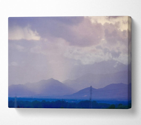  A Canvas Print of Pale Blue Mountains Canvas Art