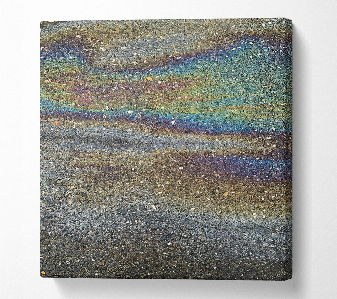 A Canvas Print of Grey Rainbow Sheen Canvas Wall Art