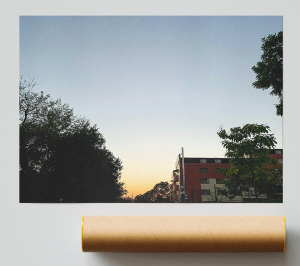 Orange Evening Sky Print