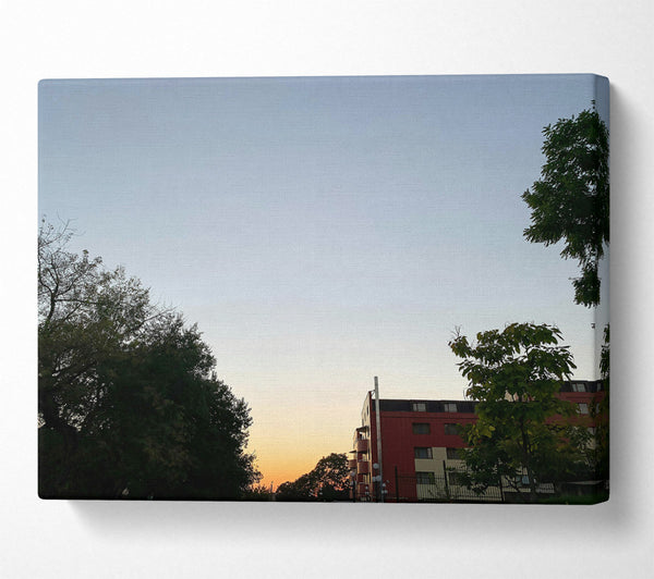  A Canvas Print of Orange Evening Sky Canvas Print