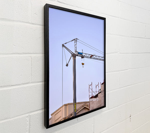Blue Construction Crane