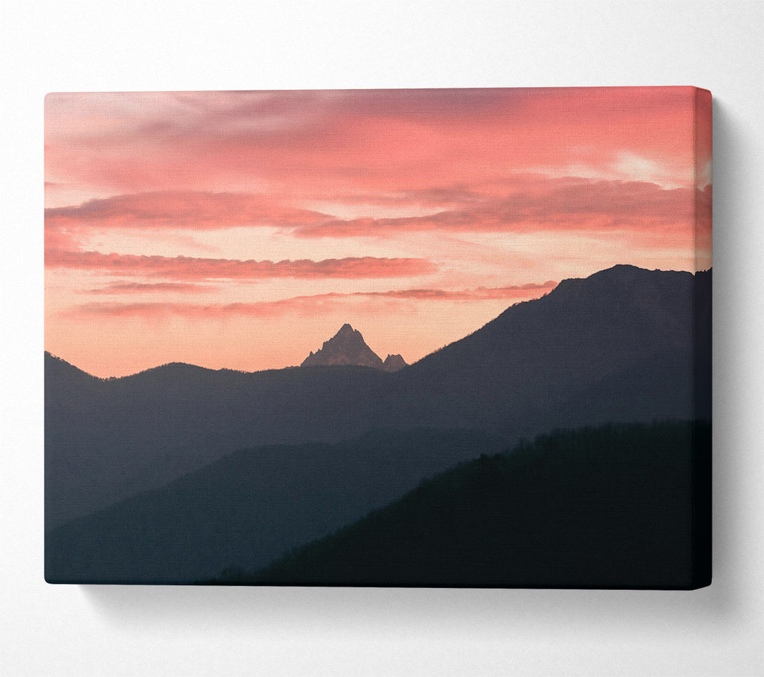  A Canvas Print of Pink Sky Silhouette Canvas Print