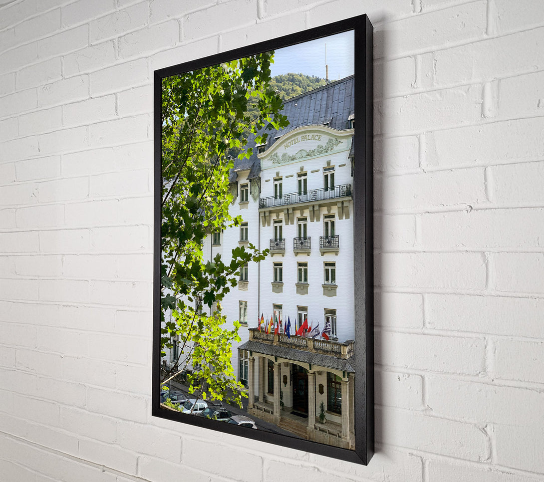  A Canvas Print of White Palace Through Leaves Canvas Print