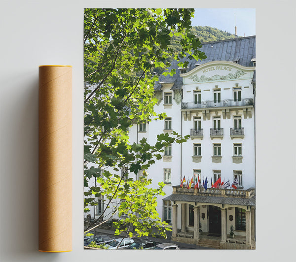 White Palace Through Leaves Poster