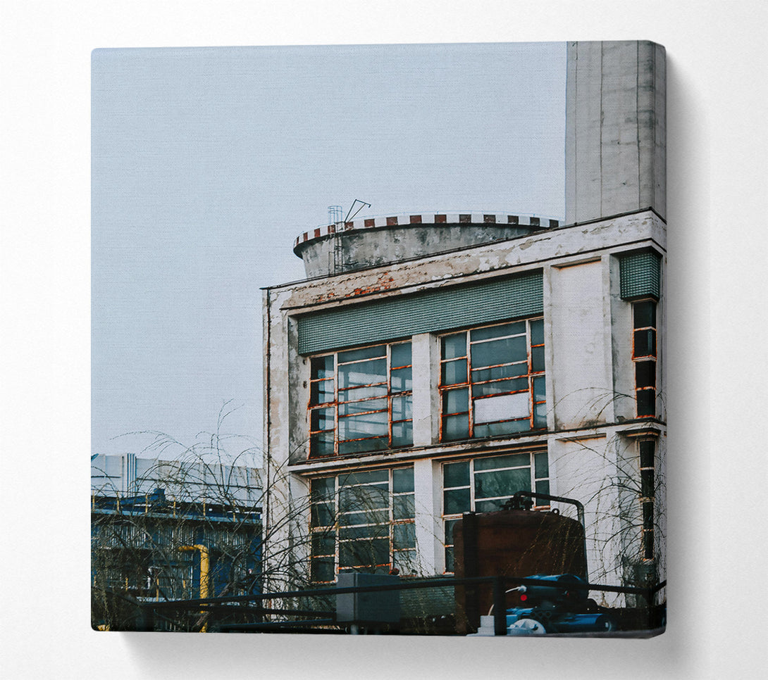  A Canvas Print of Rustic Grey Windows Canvas Print