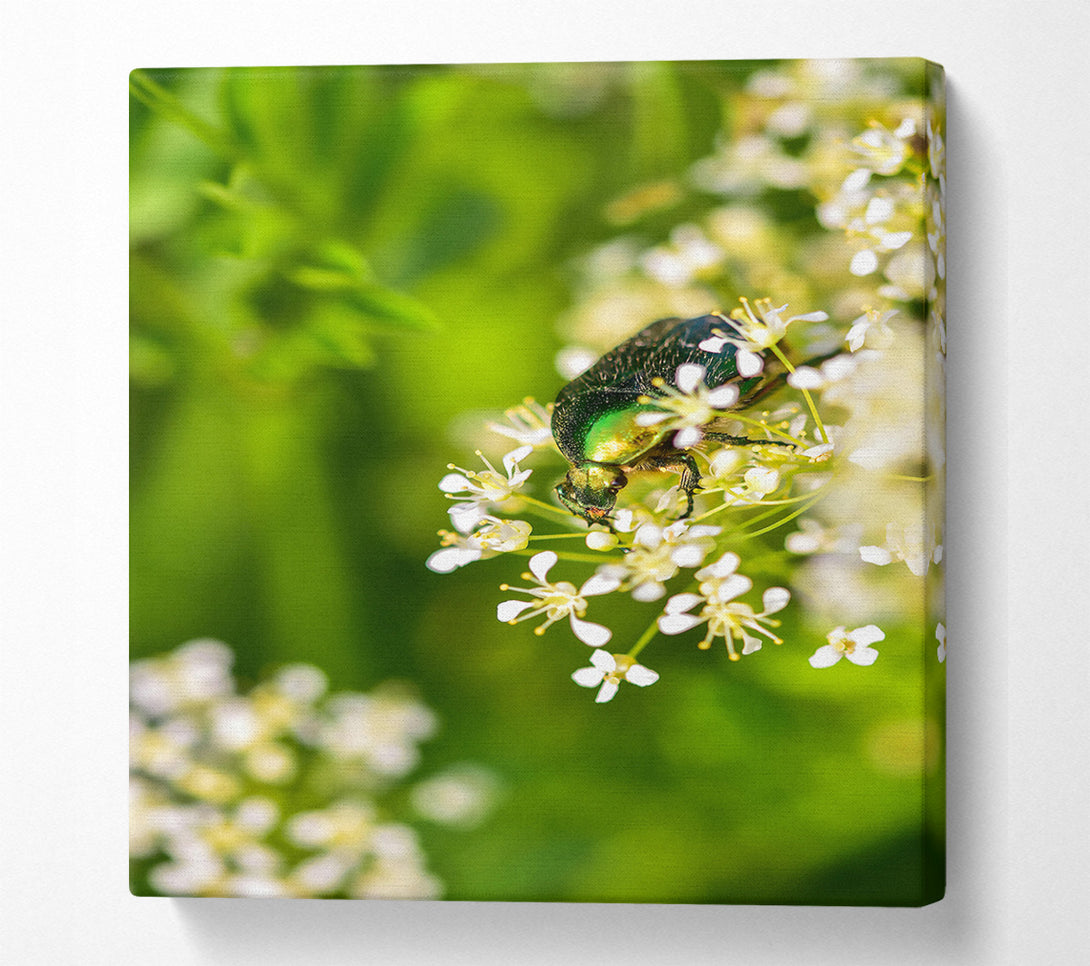  A Canvas Print of Emerald Bloom Beauty Canvas Wall Art