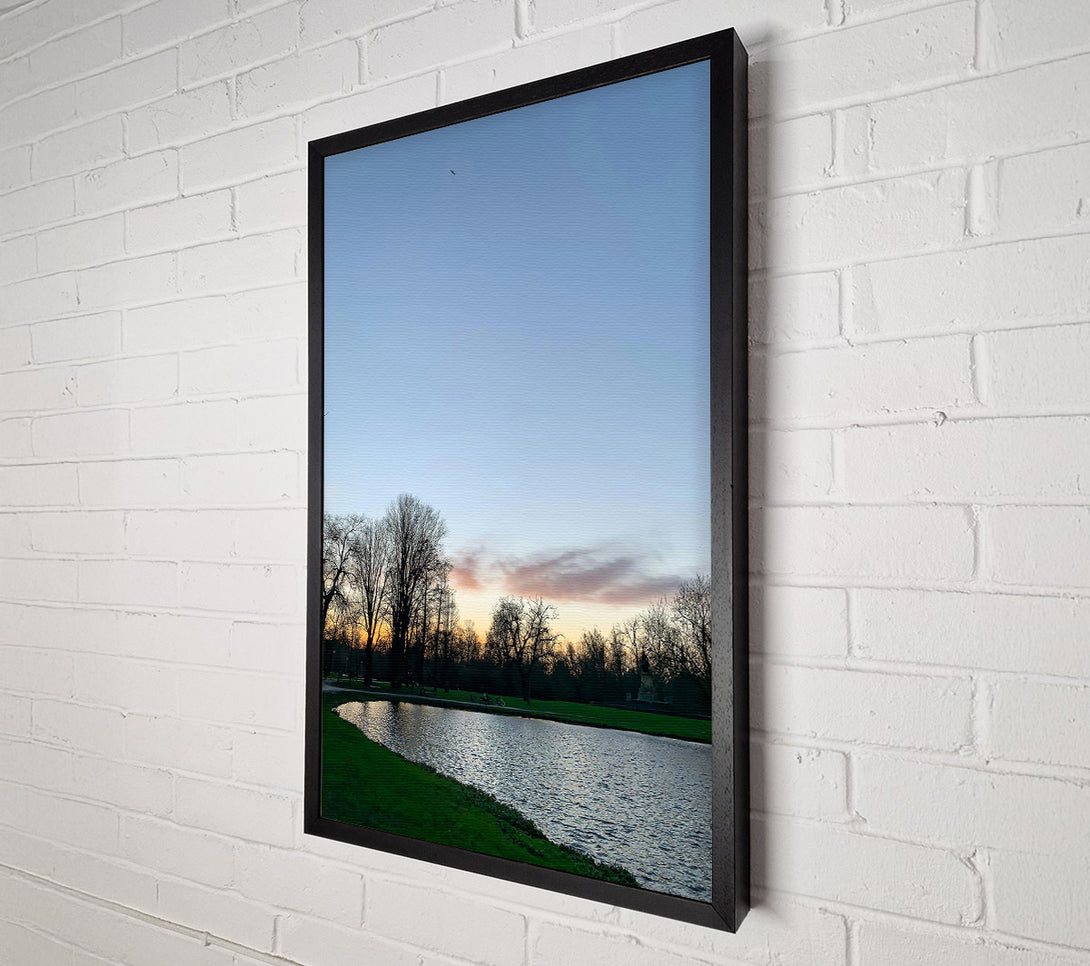  A Canvas Print of Pink Sunset Pond Canvas Art