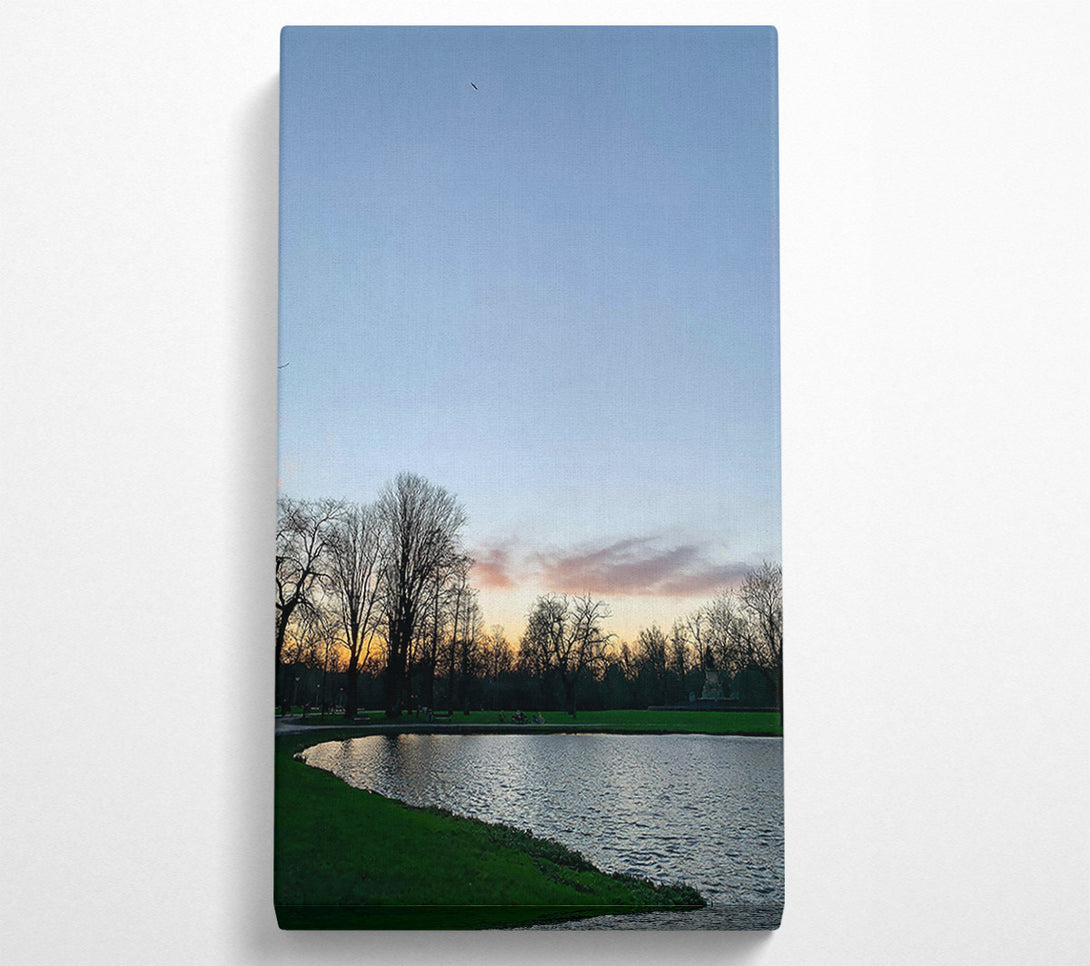  A Canvas Print of Pink Sunset Pond Canvas Art