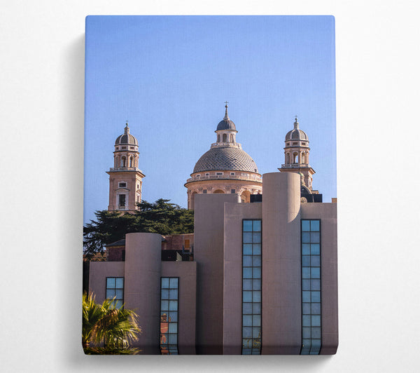  A Canvas Print of Blue Domed Cityscape Canvas Print