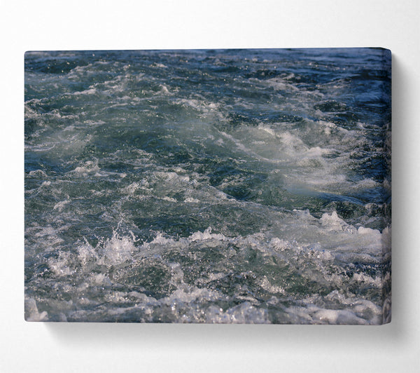  A Canvas Print of Teal Ocean'S Fury Canvas Art