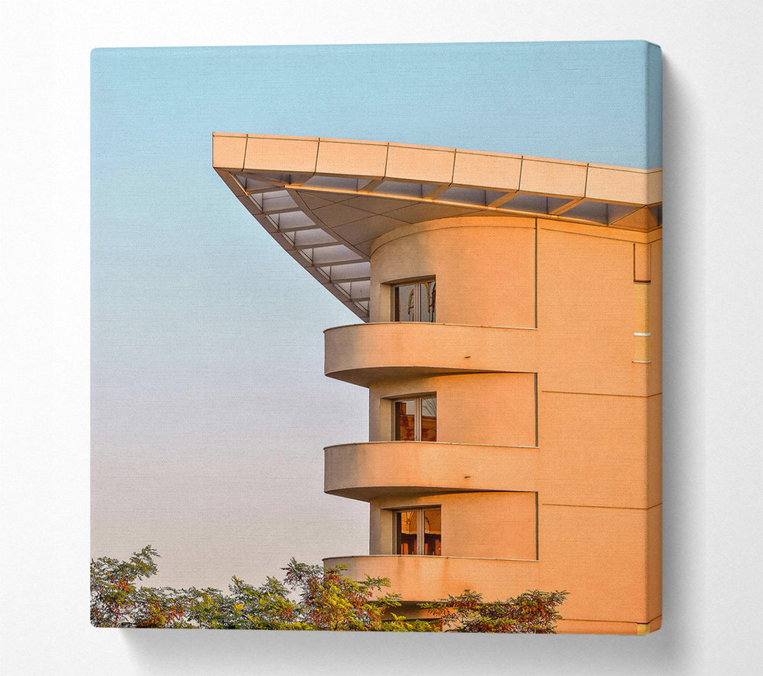  A Canvas Print of Golden Hour Balcony Canvas Print