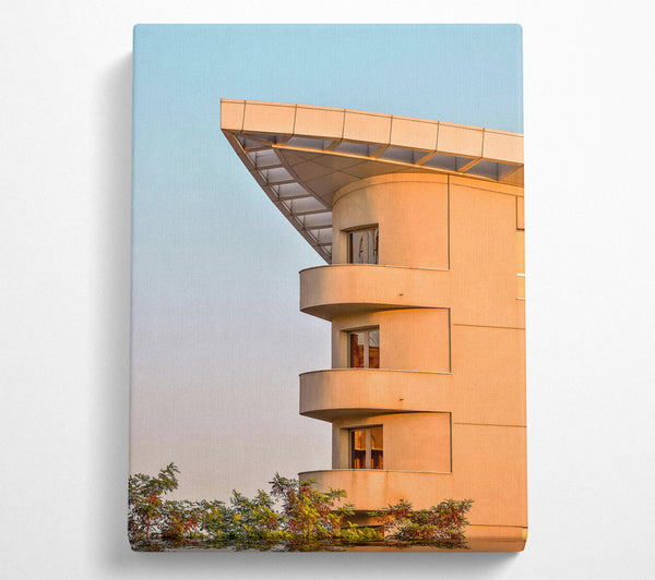  A Canvas Print of Golden Hour Balcony Canvas Print