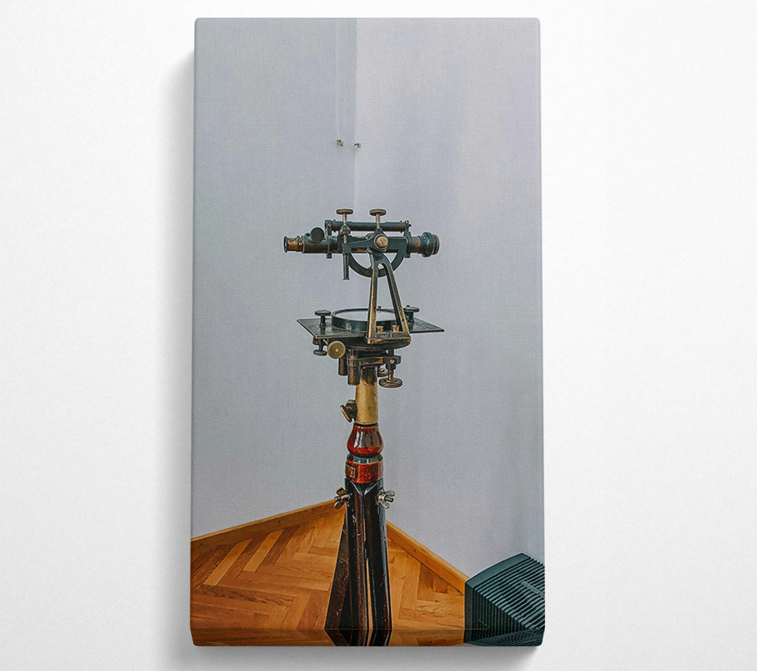  A Canvas Print of Brass Surveying Scope Canvas Wall Art