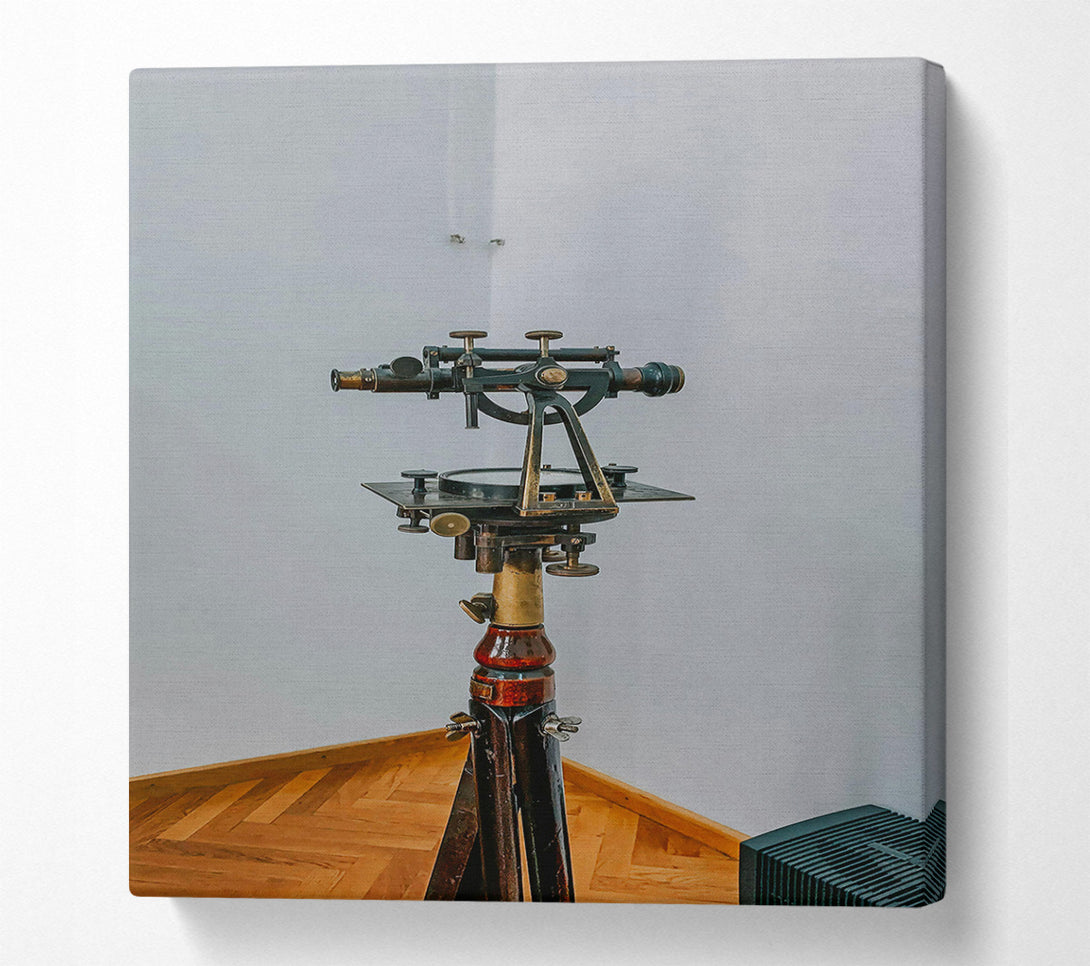  A Canvas Print of Brass Surveying Scope Canvas Wall Art
