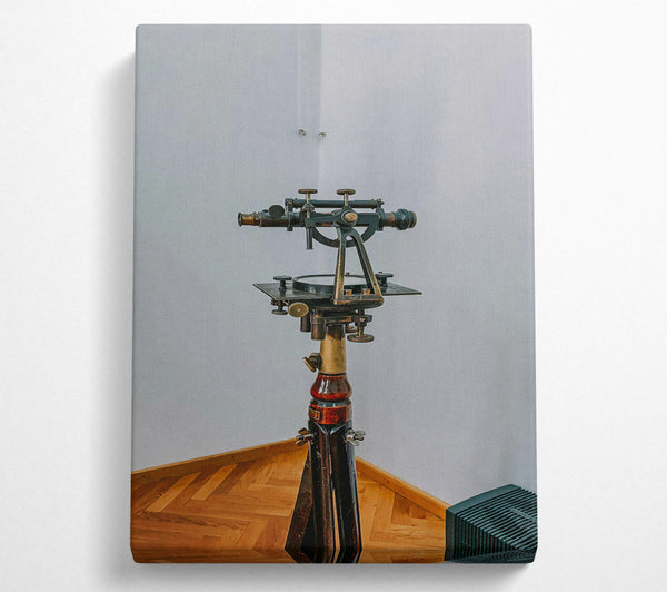  A Canvas Print of Brass Surveying Scope Canvas Wall Art