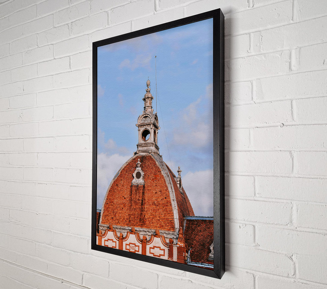  A Canvas Print of Orange Roof'S Spire Canvas Art