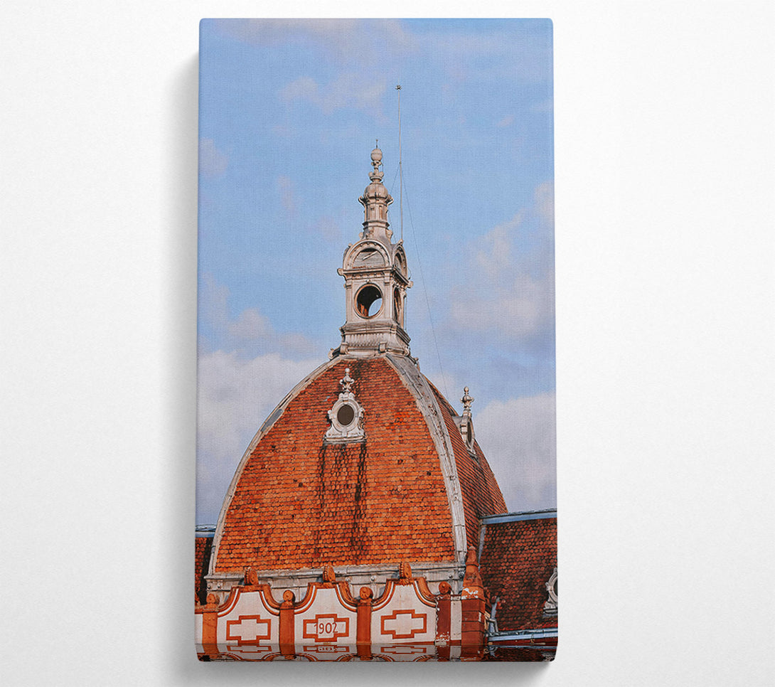  A Canvas Print of Orange Roof'S Spire Canvas Art