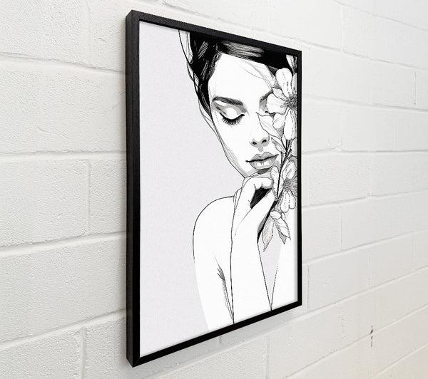 Peaceful Woman Line Art