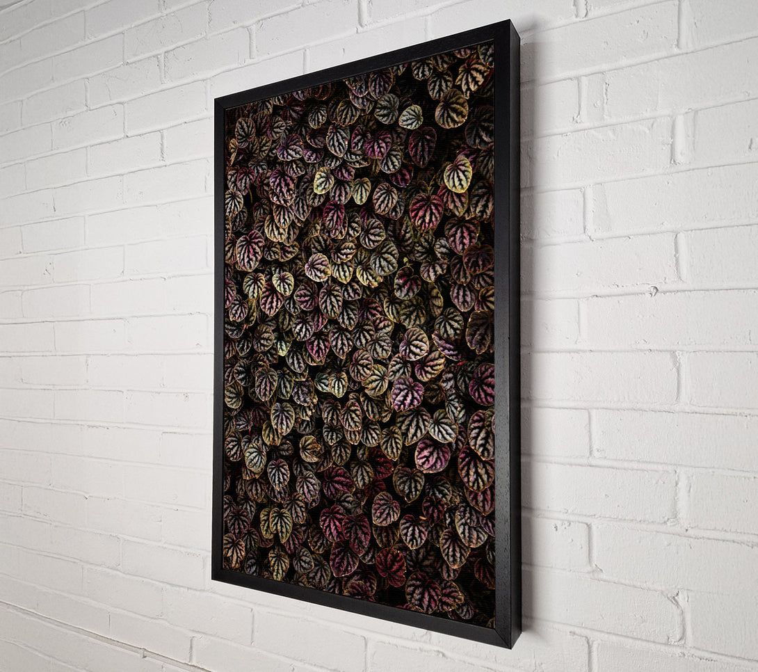  A Canvas Print of Crimson Leaf Mosaic Canvas Art