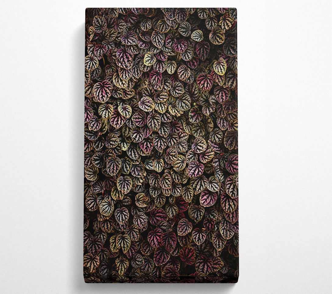 A Canvas Print of Crimson Leaf Mosaic Canvas Art