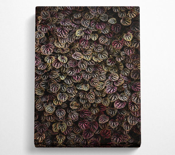  A Canvas Print of Crimson Leaf Mosaic Canvas Art