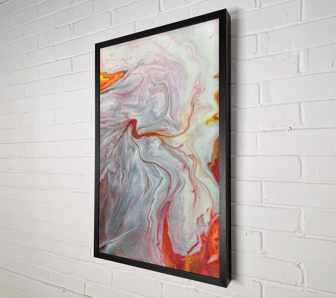  A Canvas Print of Silver And Crimson Flows Canvas Art