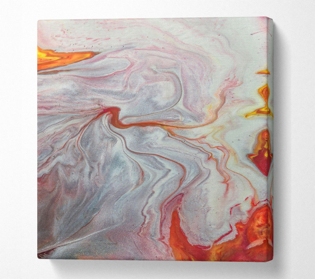  A Canvas Print of Silver And Crimson Flows Canvas Art