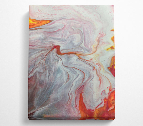  A Canvas Print of Silver And Crimson Flows Canvas Art