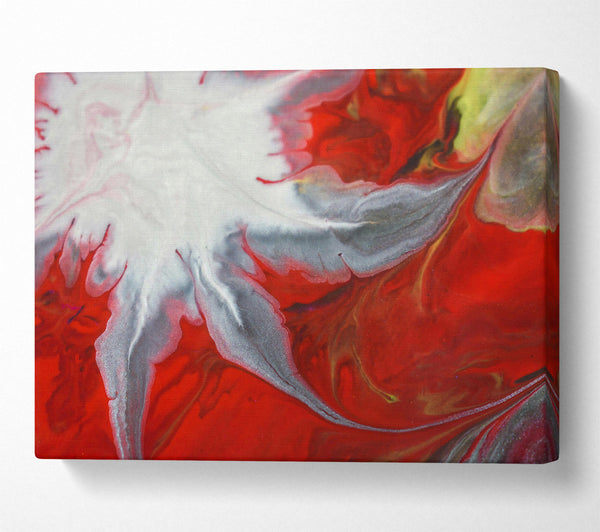  A Canvas Print of Crimson Swirls Of White Canvas Art