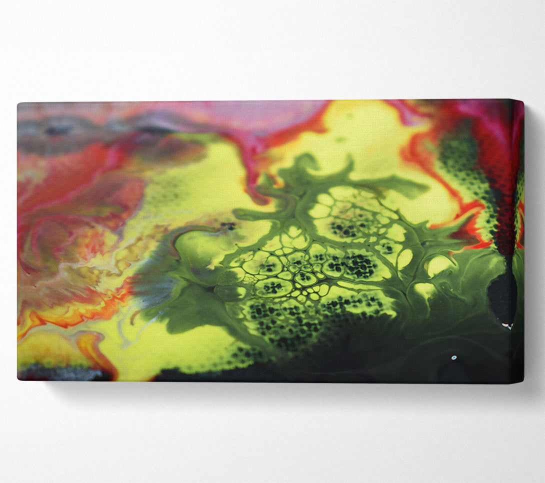  A Canvas Print of Lime Green Abstract Canvas Art