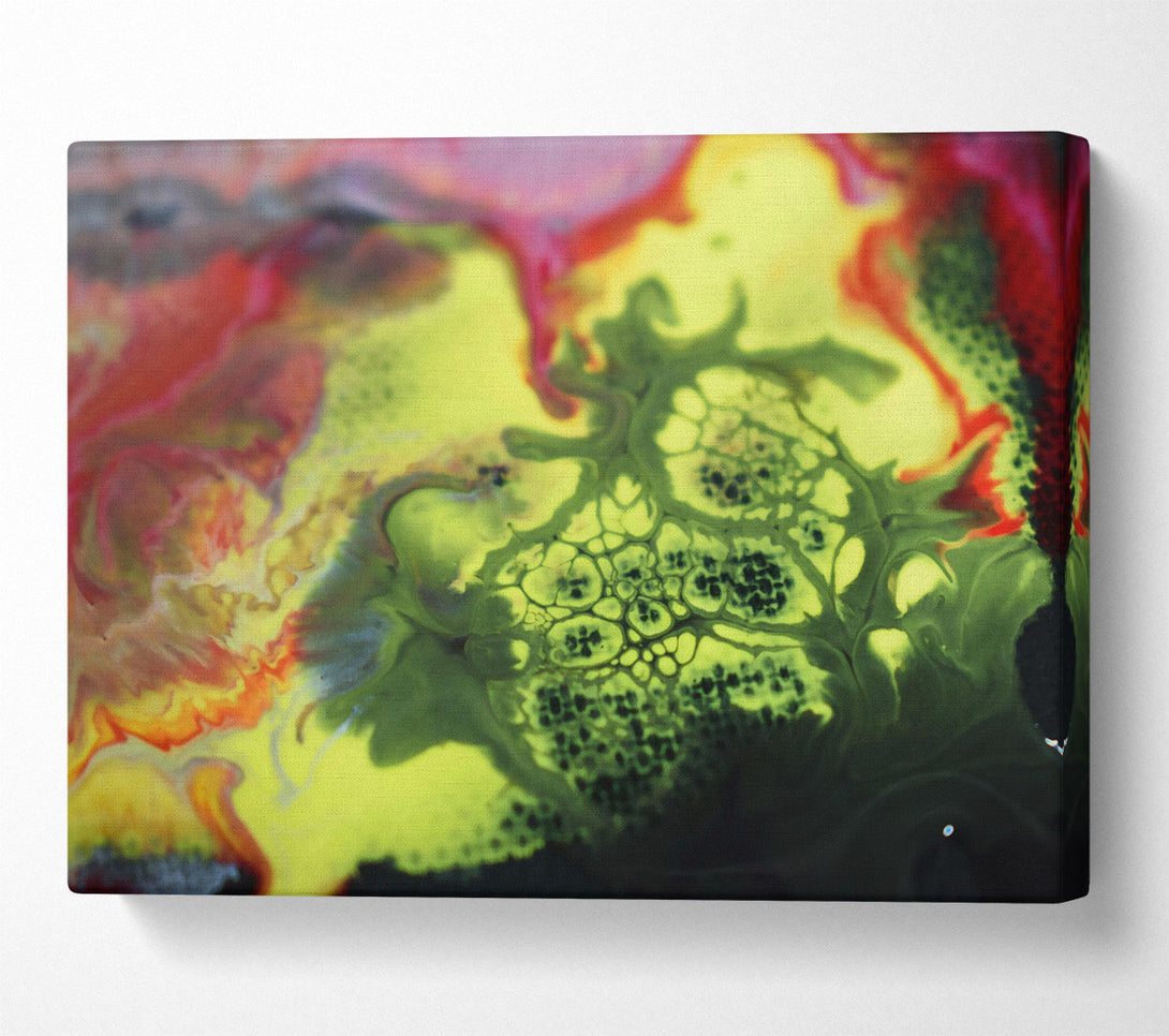  A Canvas Print of Lime Green Abstract Canvas Art