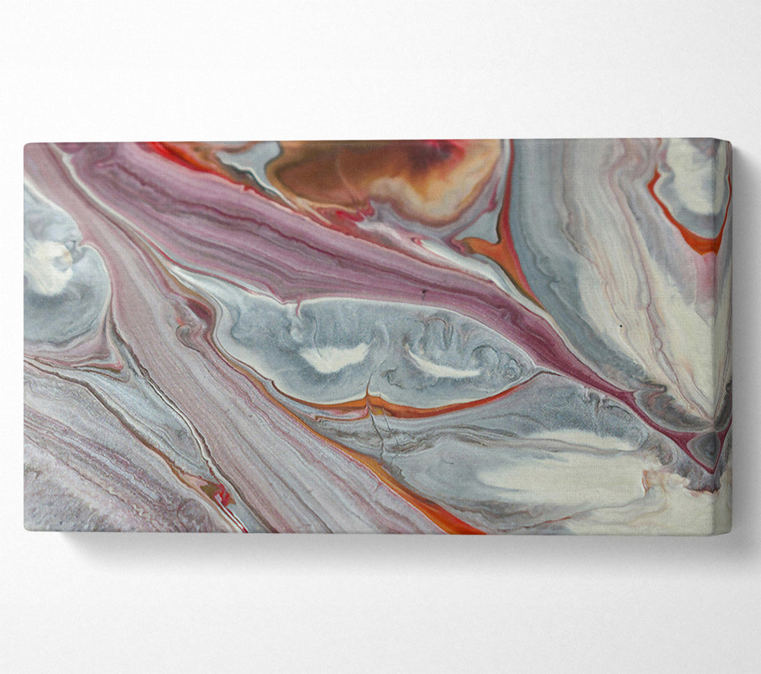  A Canvas Print of Silver Swirling Streams Canvas Wall Art
