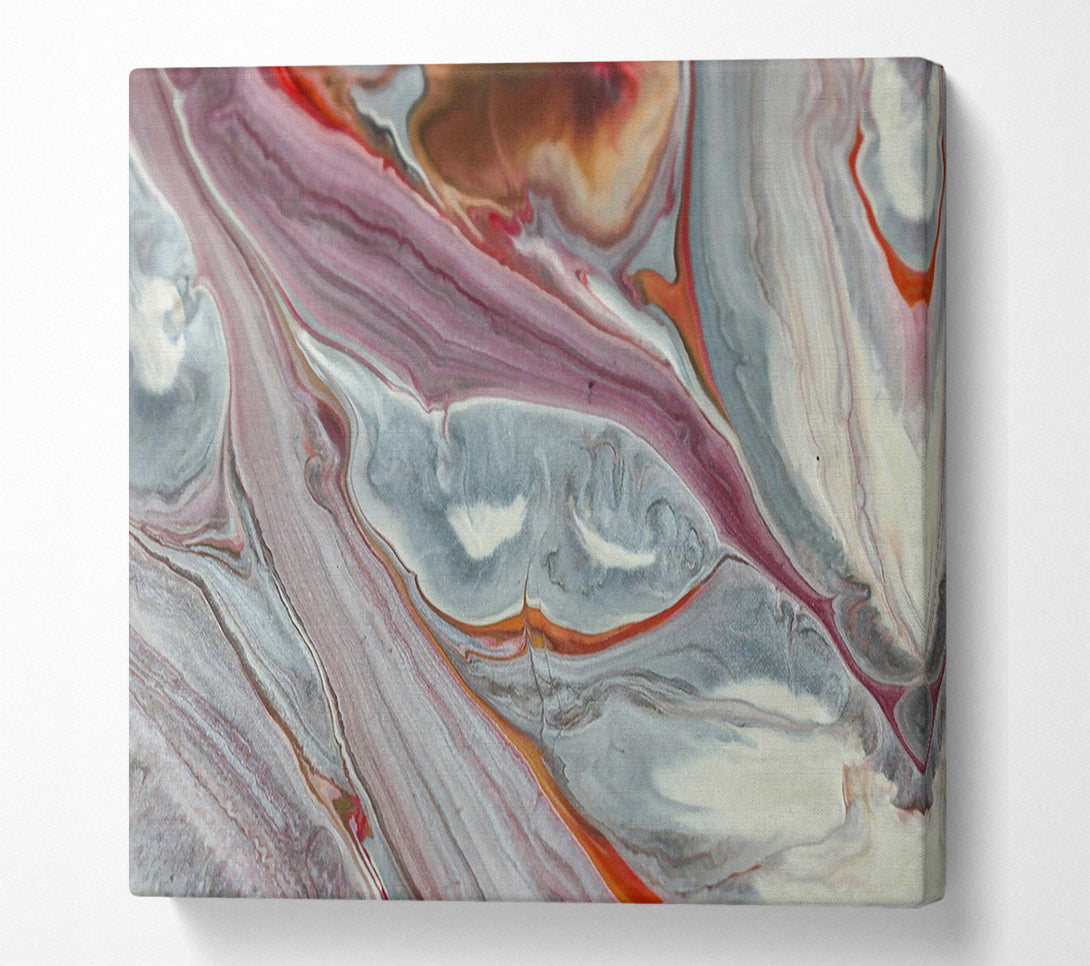  A Canvas Print of Silver Swirling Streams Canvas Wall Art
