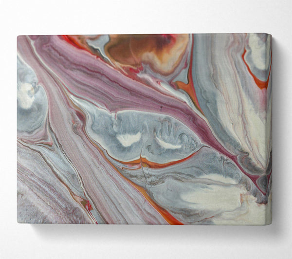  A Canvas Print of Silver Swirling Streams Canvas Wall Art