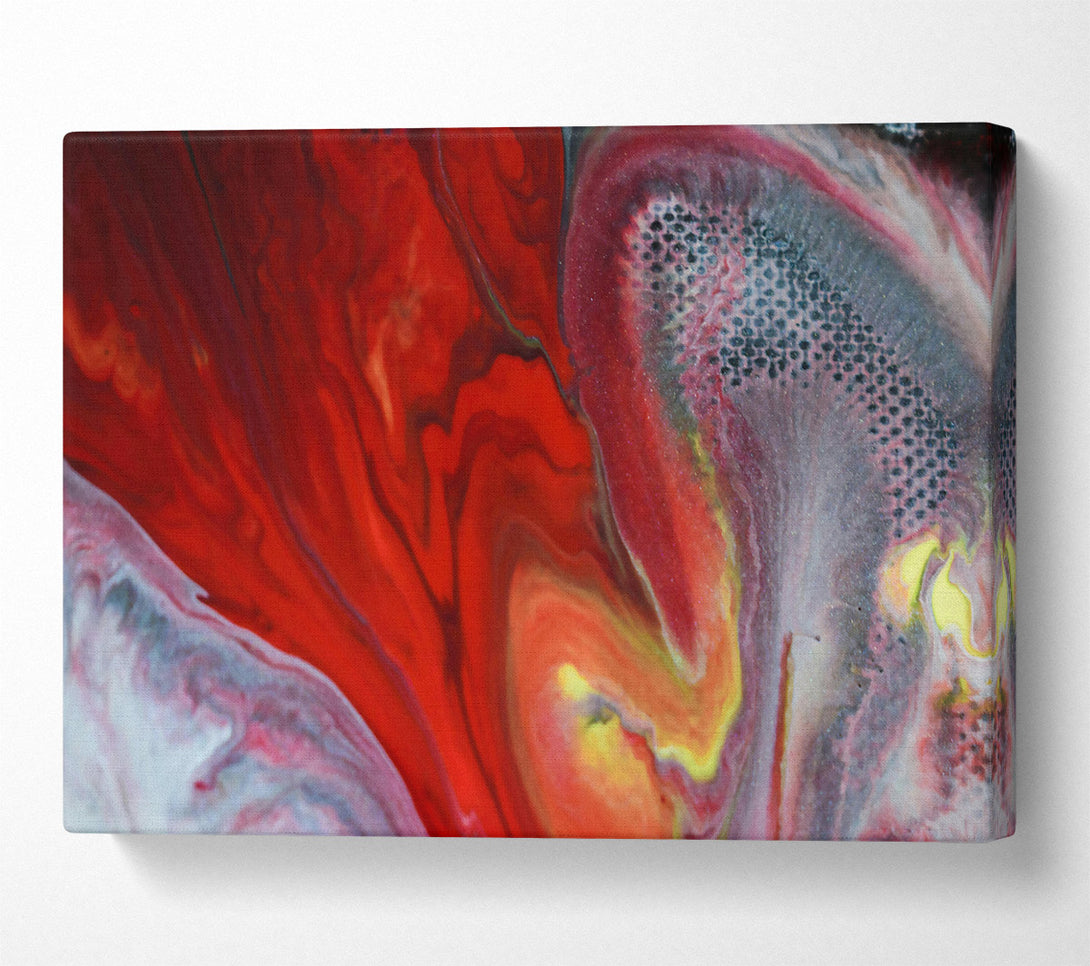  A Canvas Print of Crimson Swirls And Splashes Canvas Art