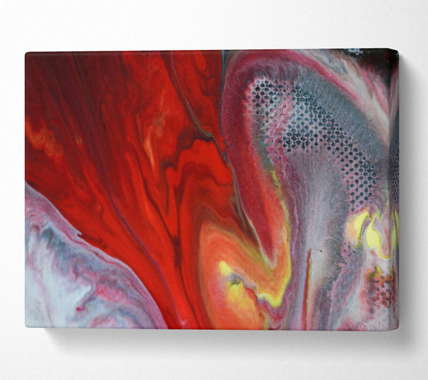  A Canvas Print of Crimson Swirls And Splashes Canvas Art