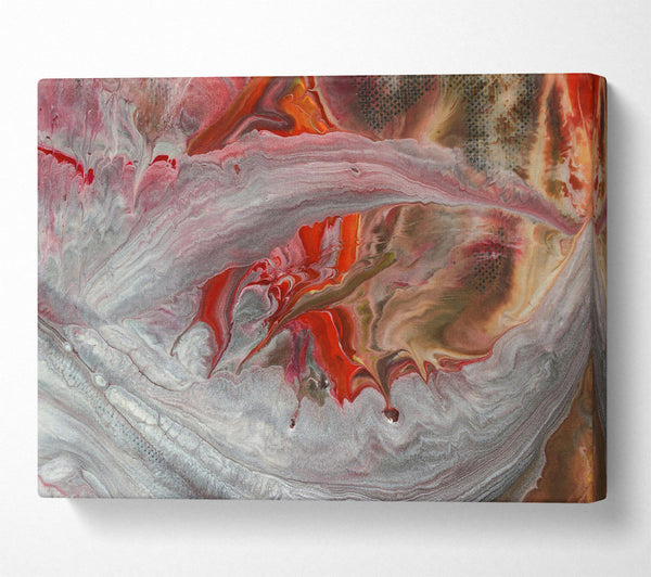  A Canvas Print of Silver And Crimson Swirl Canvas Art