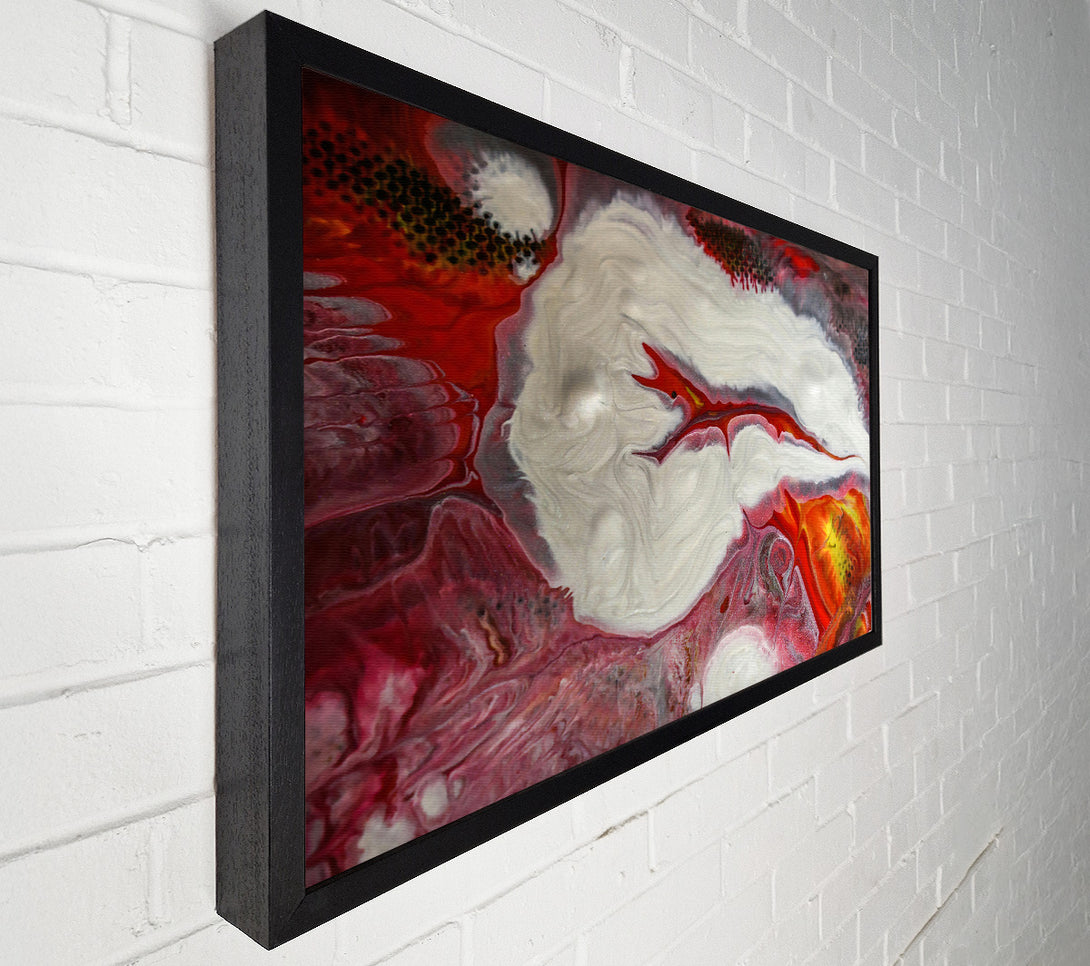  A Canvas Print of Crimson White Flow Canvas Wall Art