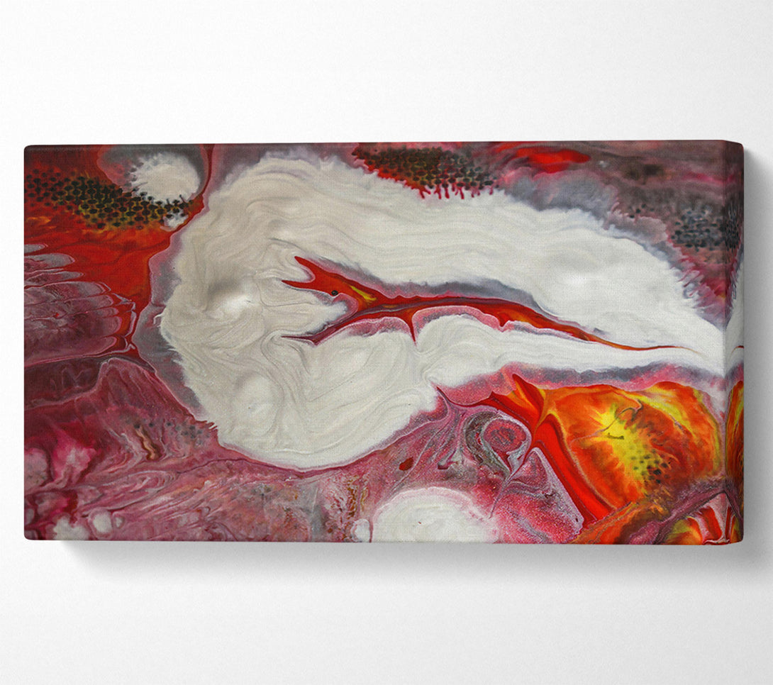  A Canvas Print of Crimson White Flow Canvas Wall Art
