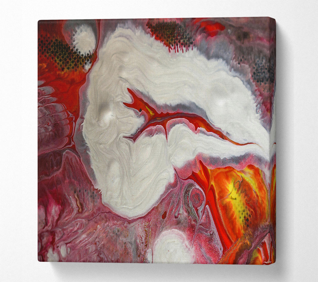  A Canvas Print of Crimson White Flow Canvas Wall Art