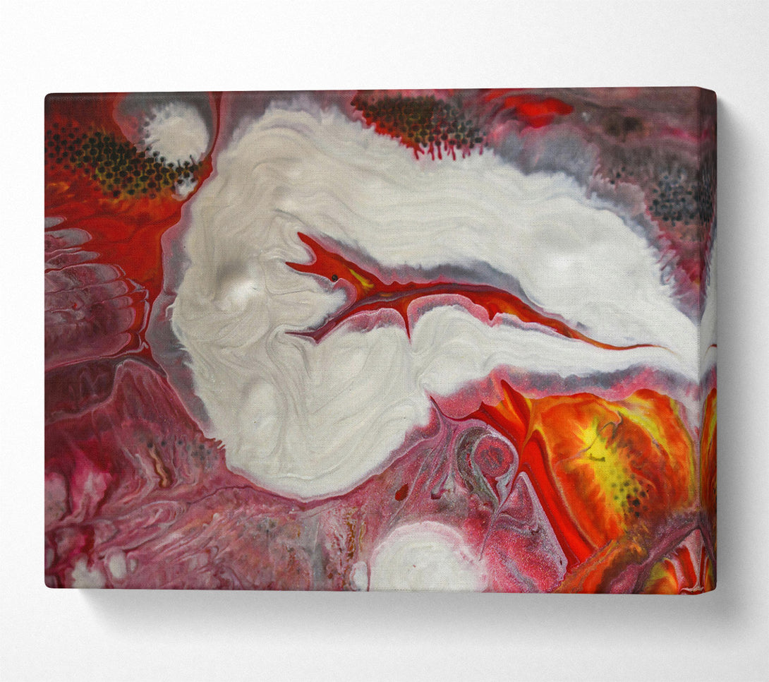  A Canvas Print of Crimson White Flow Canvas Wall Art