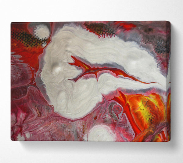  A Canvas Print of Crimson White Flow Canvas Wall Art