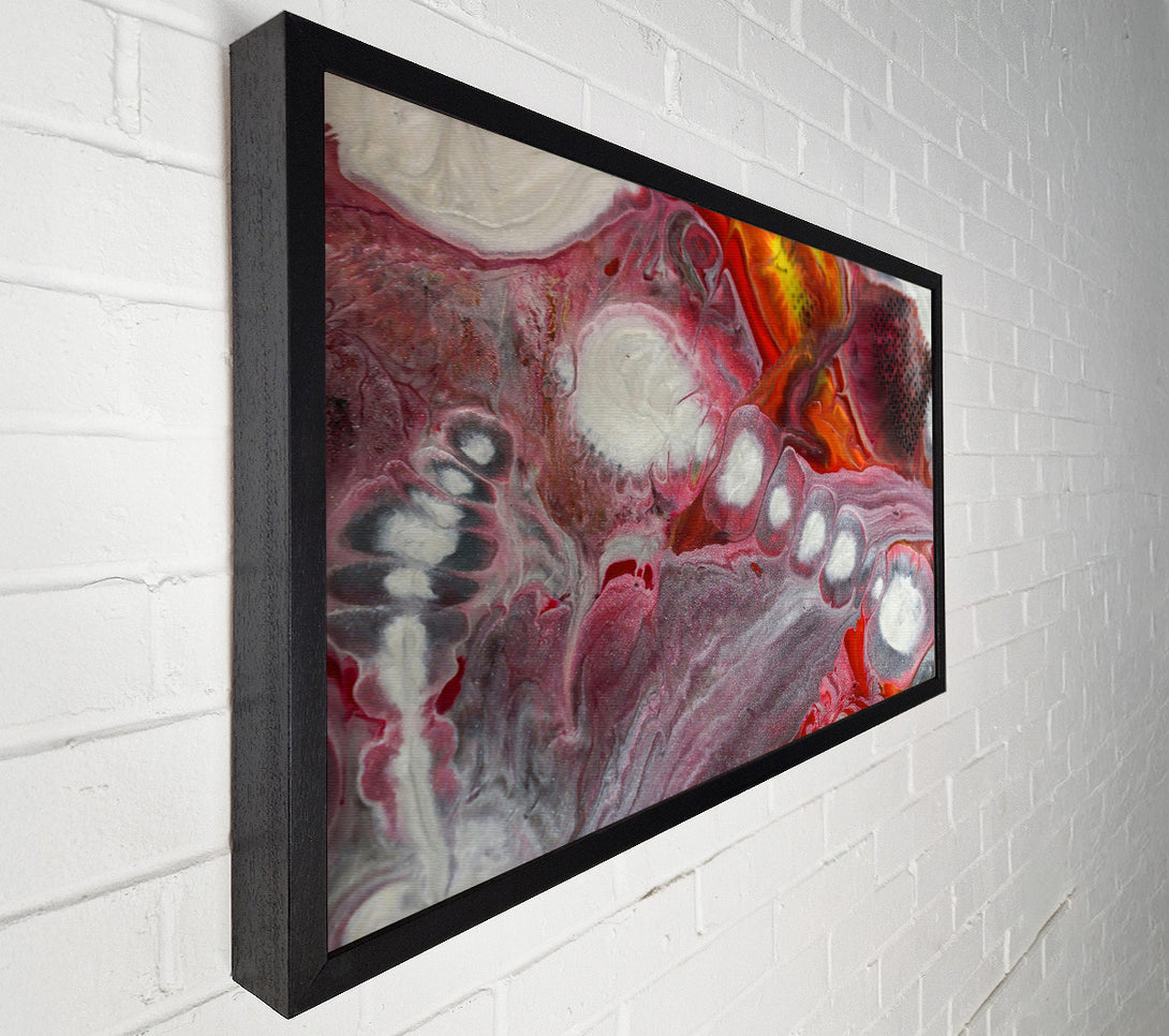  A Canvas Print of Crimson White Swirls Canvas Print